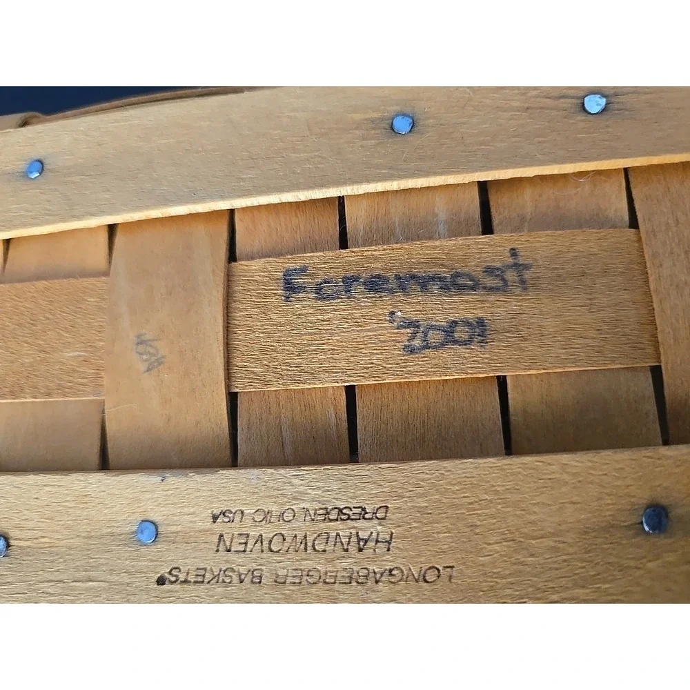 Longaberger‎ 2001 Tea Foremost Basket Handwoven Ohio USA